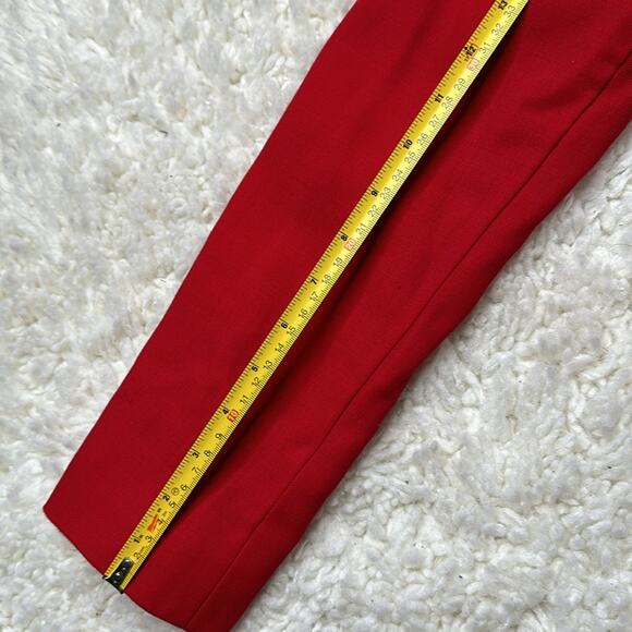 Bold Red Petite Blazer Jacket with Shoulder Pads 100% Wool O7 - Picture 8 of 9